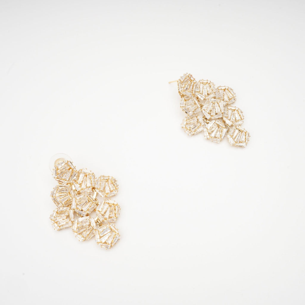 Ariane Geometric Crystal Earrings Avalabel