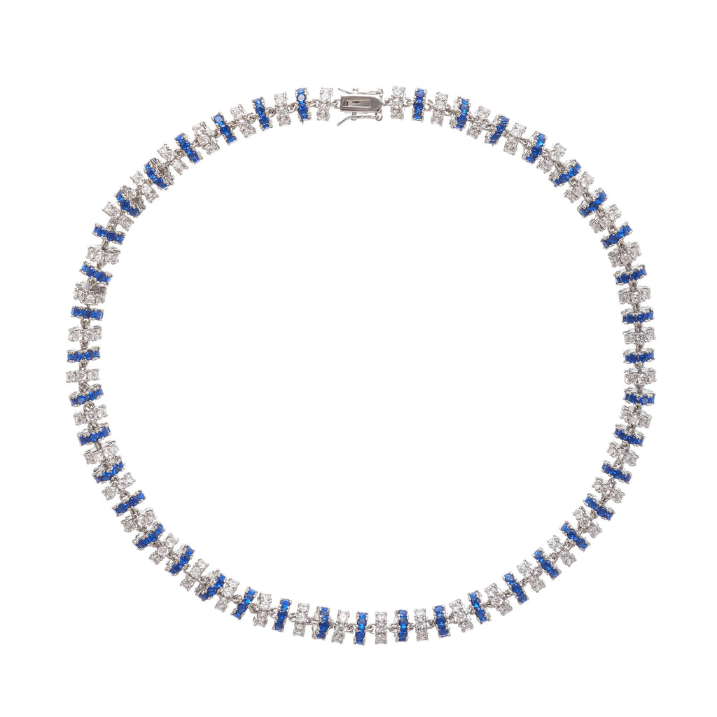 Sandrine Blue Crystal-Embellished Necklace Avalabel