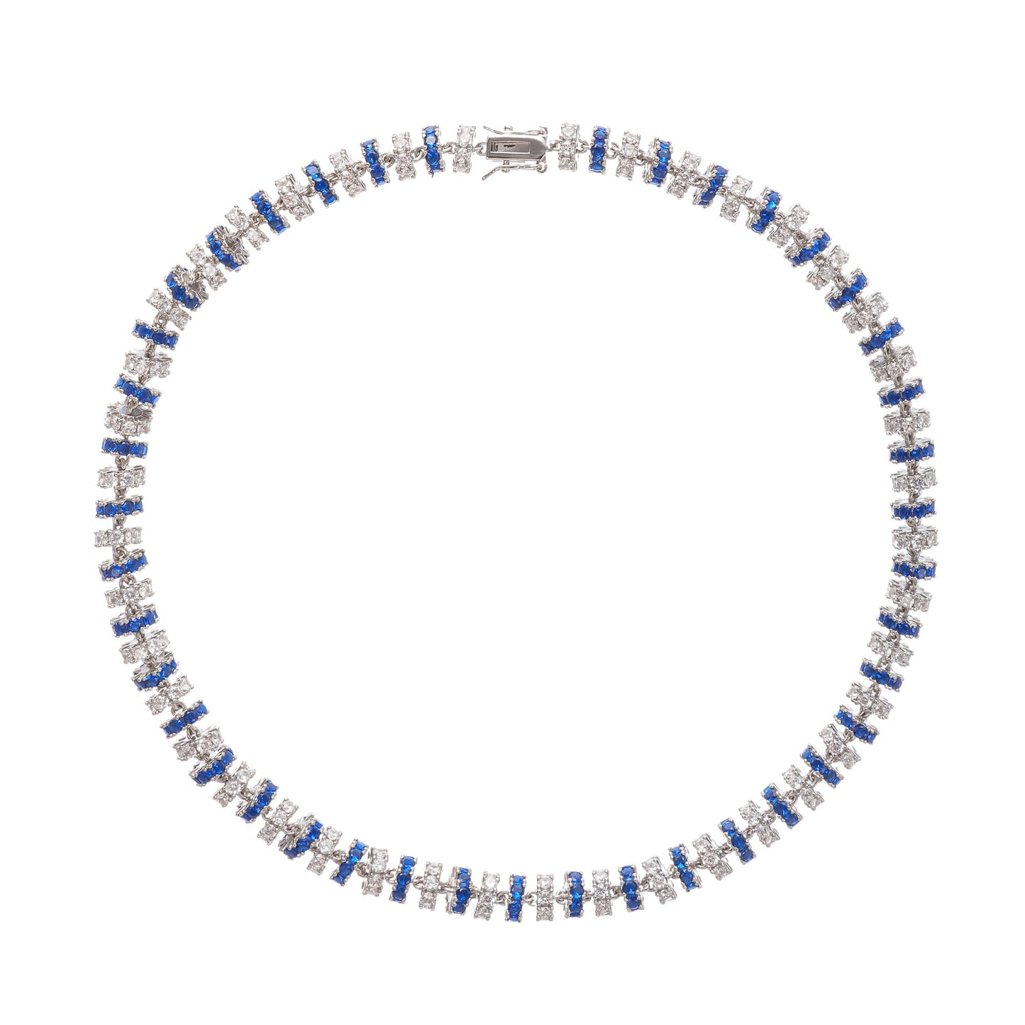 Sandrine Blue Crystal-Embellished Necklace Avalabel