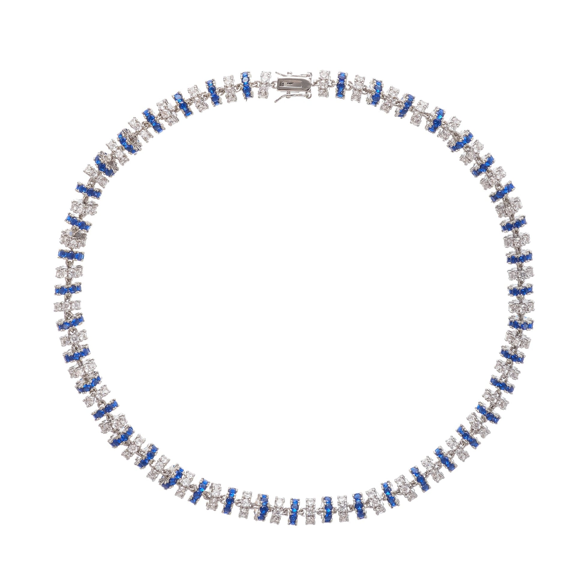 Sandrine Blue Crystal-Embellished Necklace Avalabel