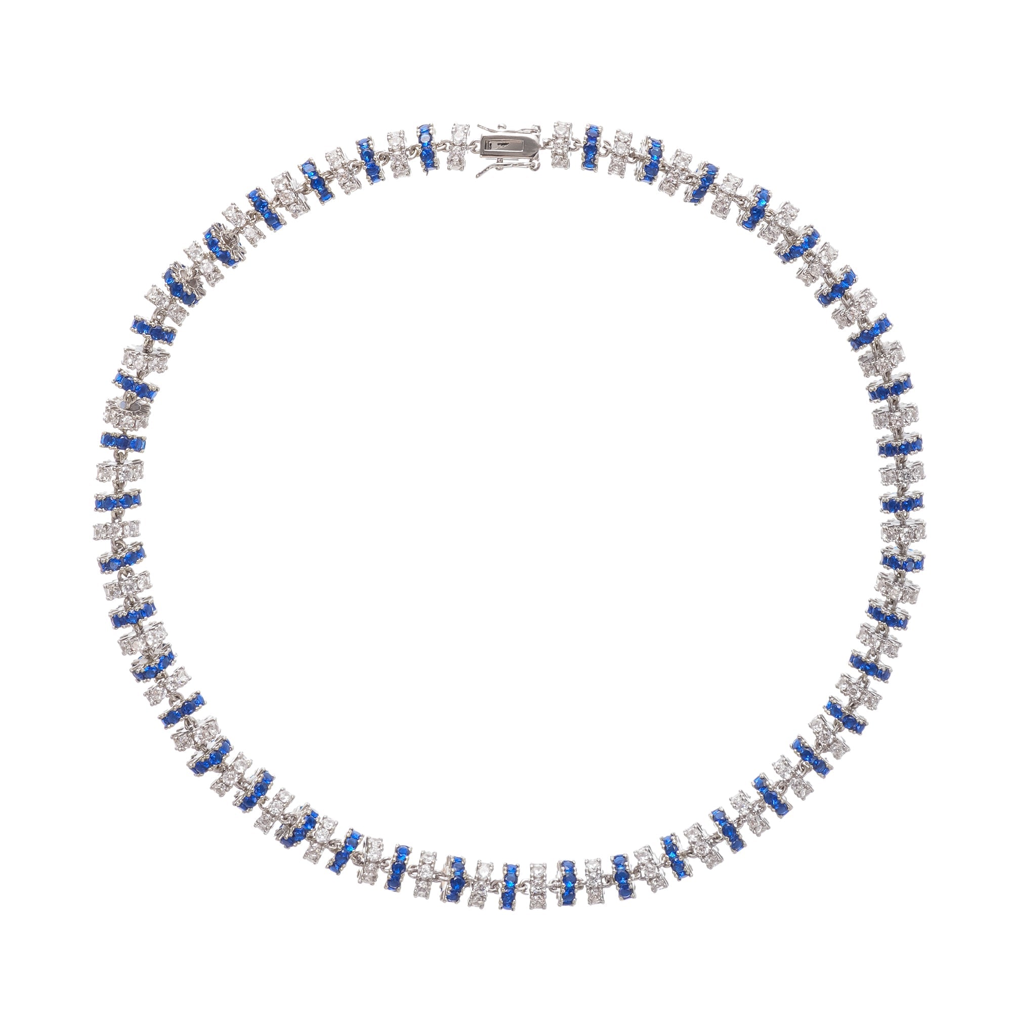 Sandrine Blue Crystal-Embellished Necklace Avalabel