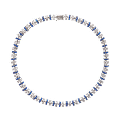 Sandrine Blue Crystal-Embellished Necklace Avalabel