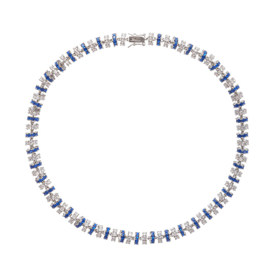 Sandrine Blue Crystal-Embellished Necklace