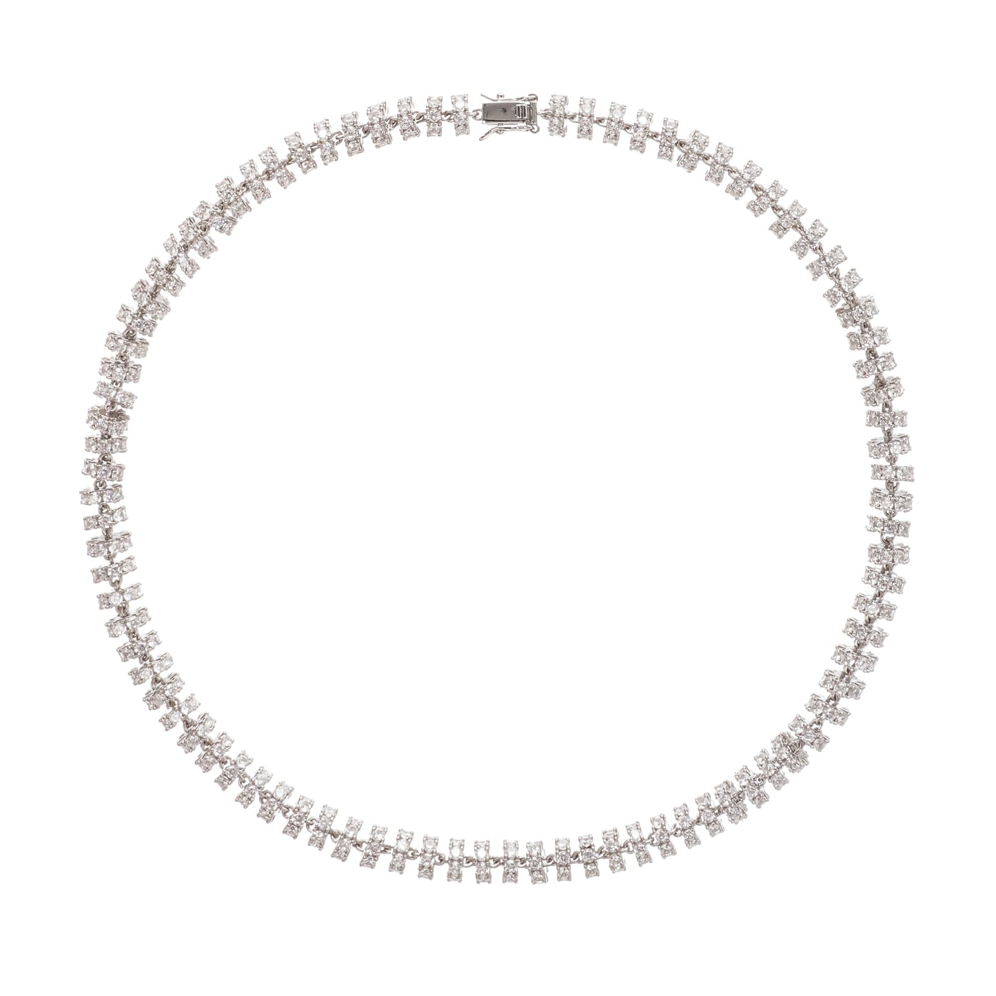 Sandrine Silver-Tone Crystal-Embellished Necklace Avalabel