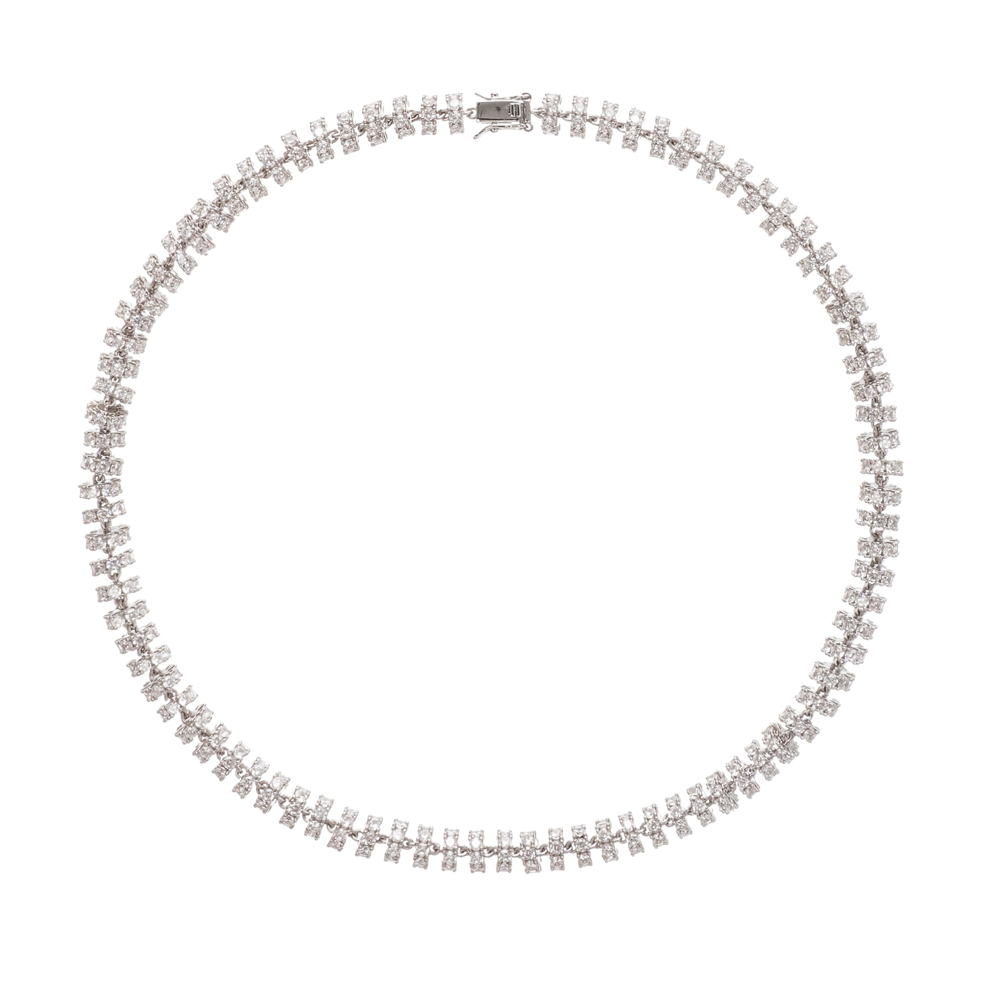 Sandrine Silver-Tone Crystal-Embellished Necklace Avalabel