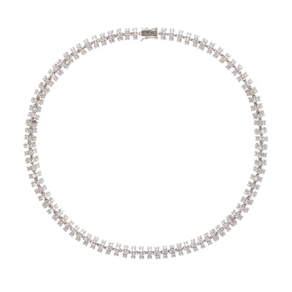 Sandrine Silver-Tone Crystal-Embellished Necklace Avalabel