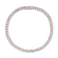 Frida Silver Tone Cuban Link Crystal Embellished Necklace Avalabel