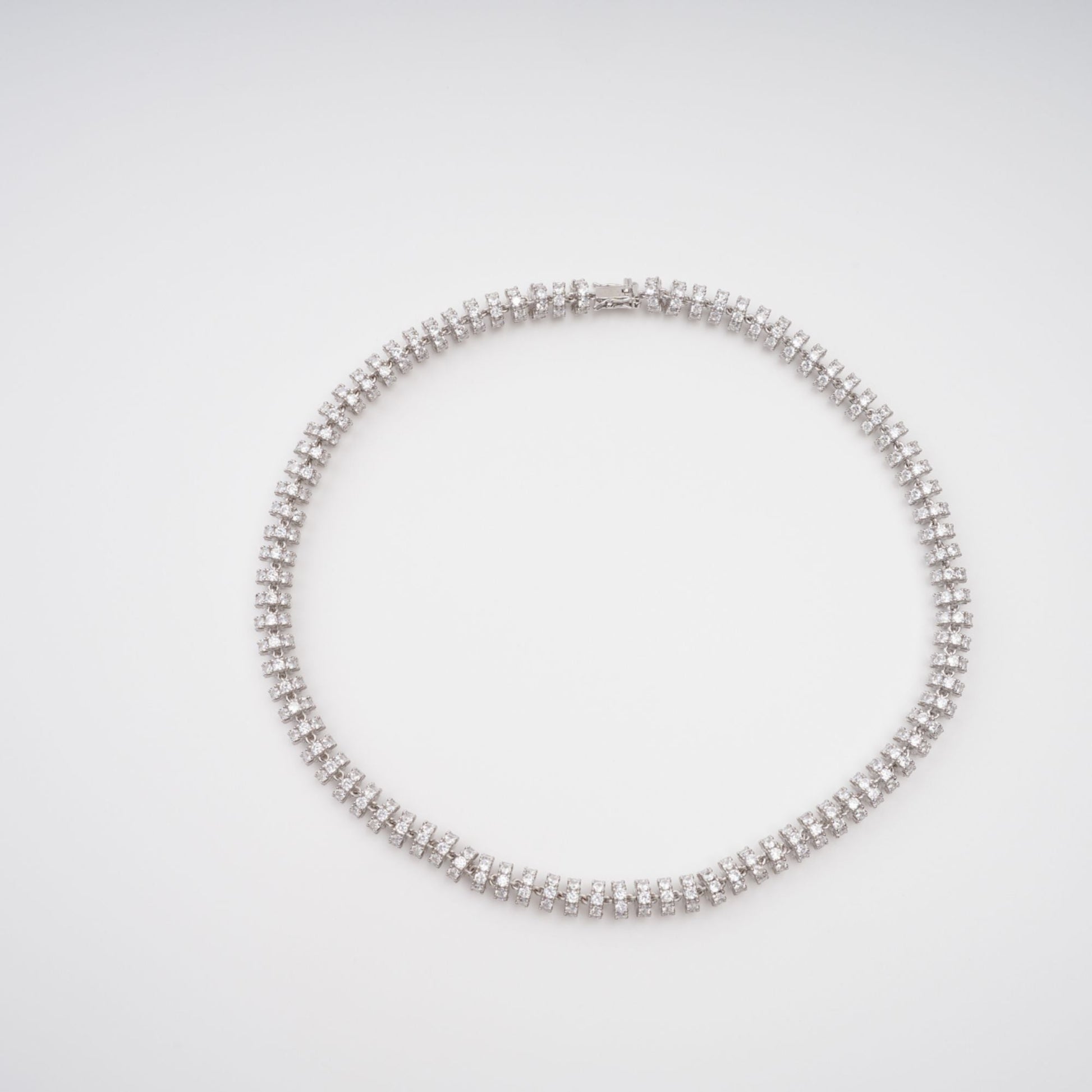 Sandrine Silver-Tone Crystal-Embellished Necklace Avalabel