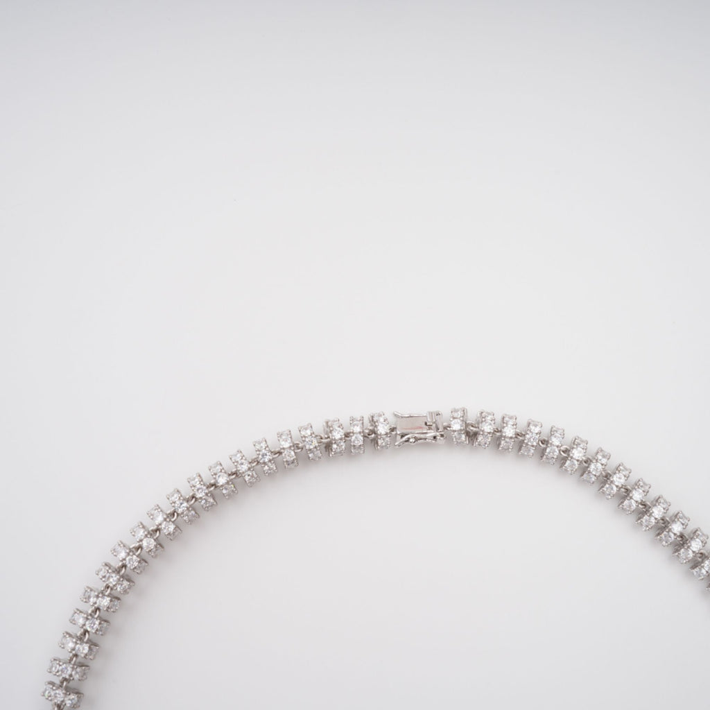 Sandrine Silver-Tone Crystal-Embellished Necklace Avalabel