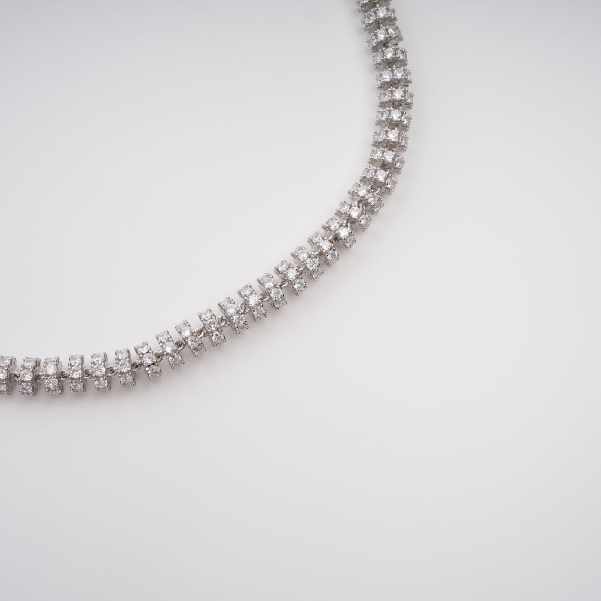 Sandrine Silver-Tone Crystal-Embellished Necklace Avalabel