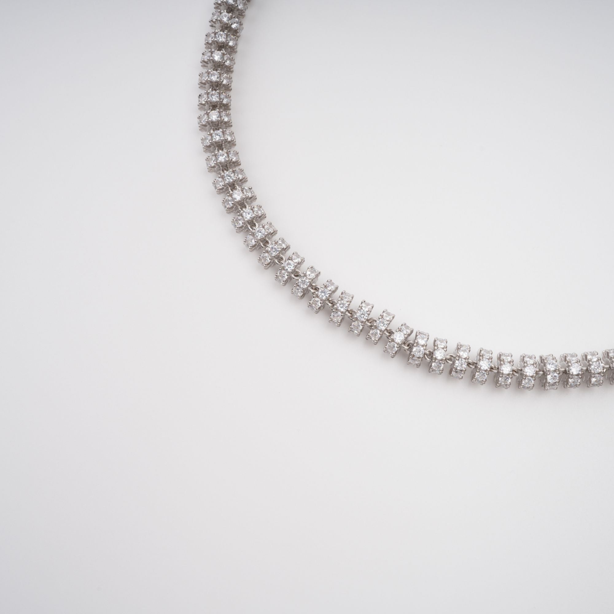 Sandrine Silver-Tone Crystal-Embellished Necklace Avalabel