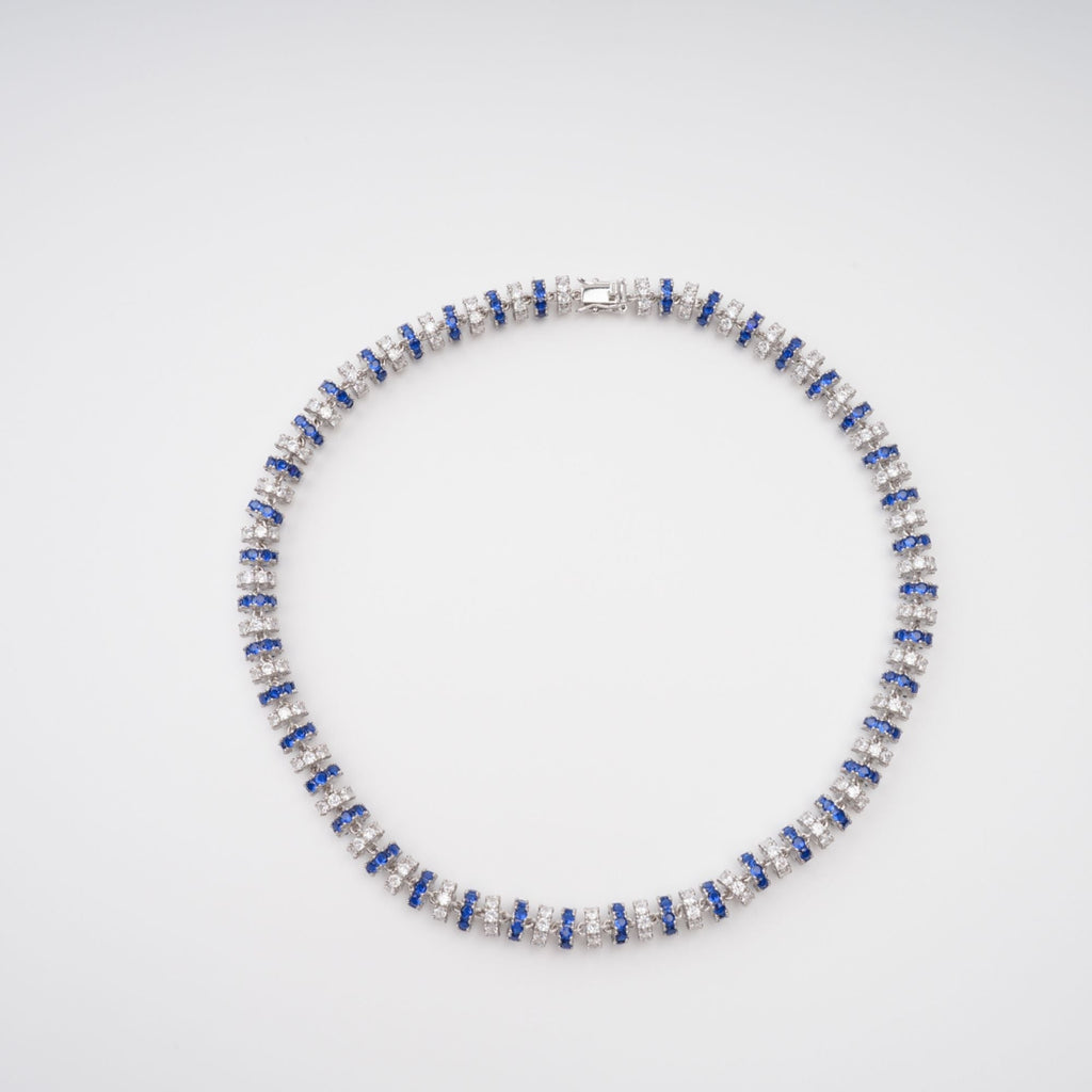 Sandrine Blue Crystal-Embellished Necklace Avalabel