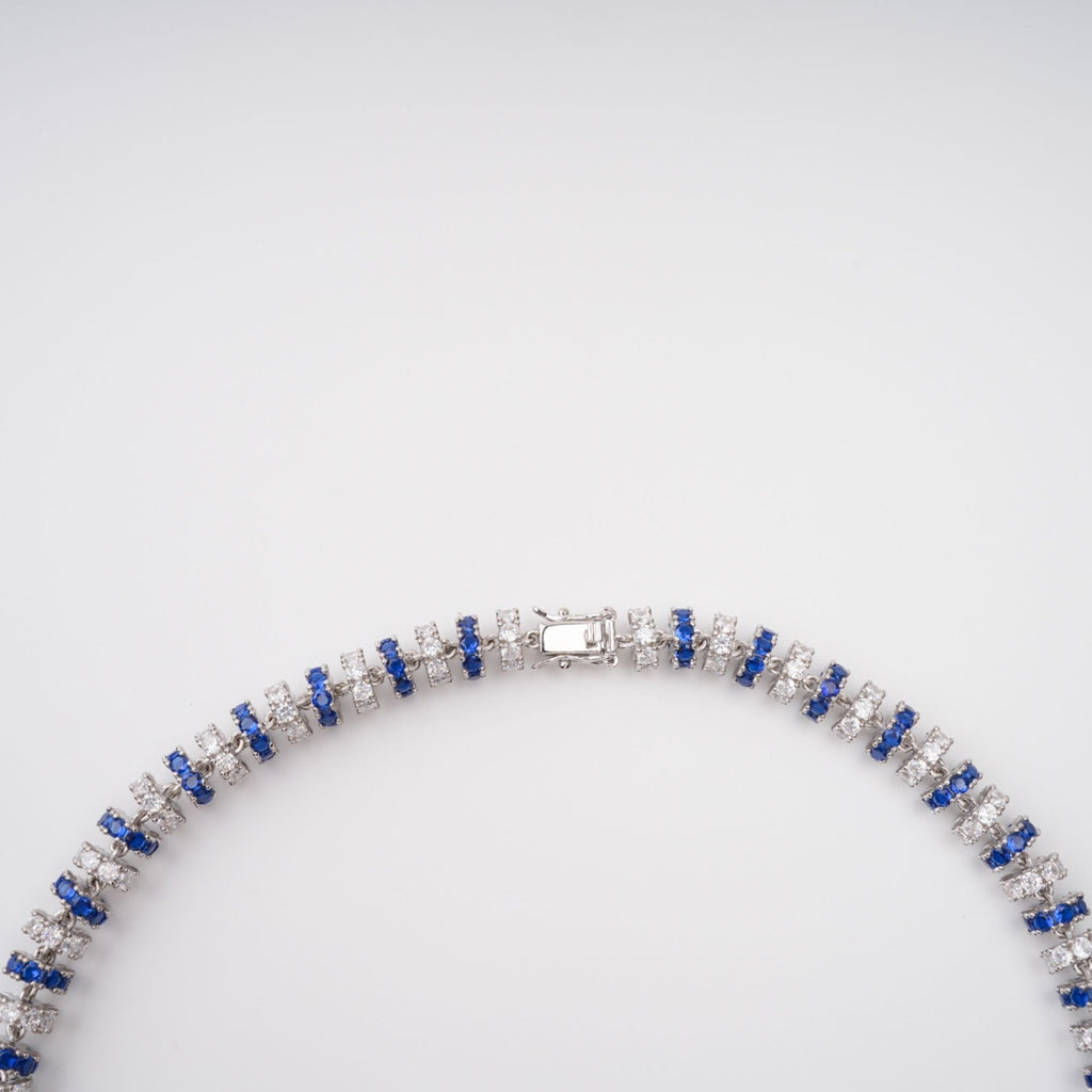 Sandrine Blue Crystal-Embellished Necklace Avalabel