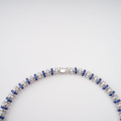Sandrine Blue Crystal-Embellished Necklace Avalabel