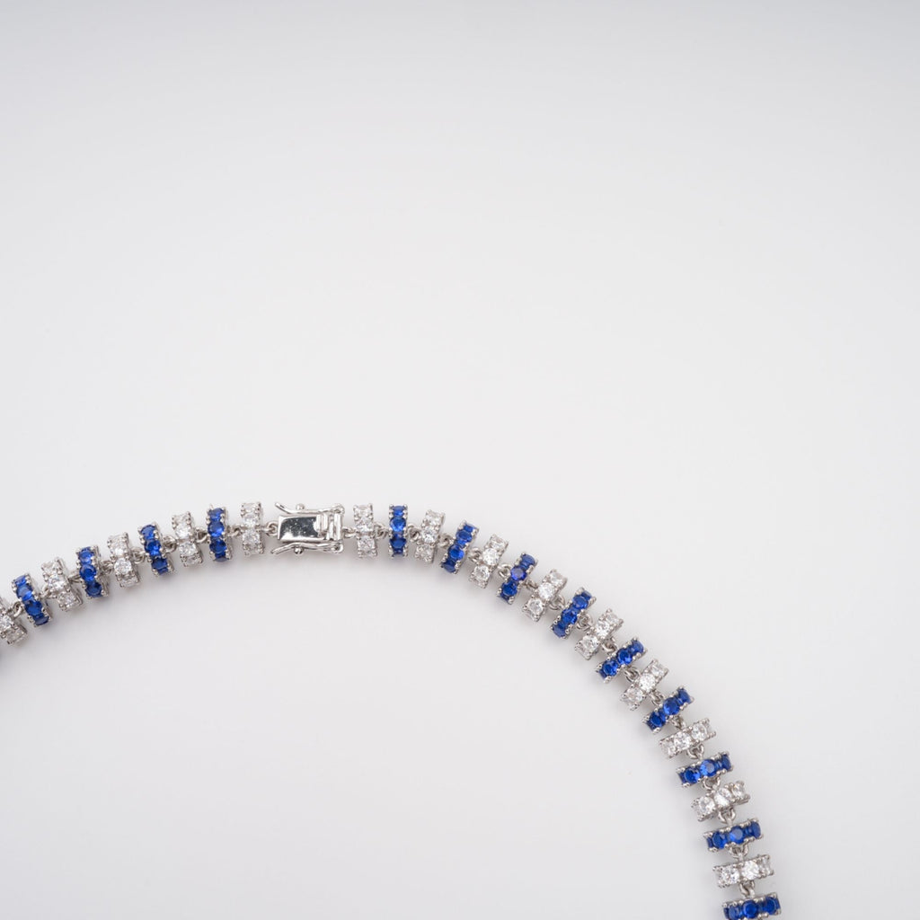 Sandrine Blue Crystal-Embellished Necklace Avalabel