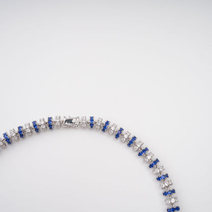 Sandrine Blue Crystal-Embellished Necklace Avalabel