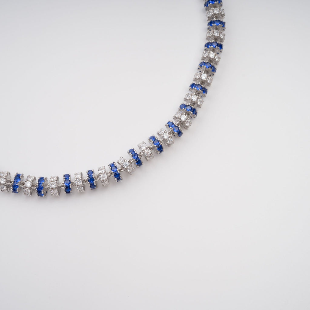 Sandrine Blue Crystal-Embellished Necklace Avalabel
