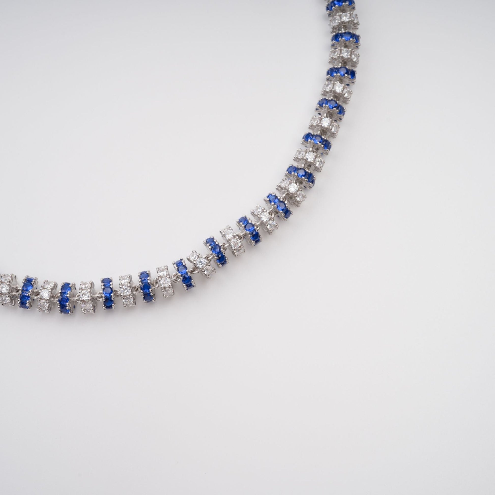 Sandrine Blue Crystal-Embellished Necklace Avalabel