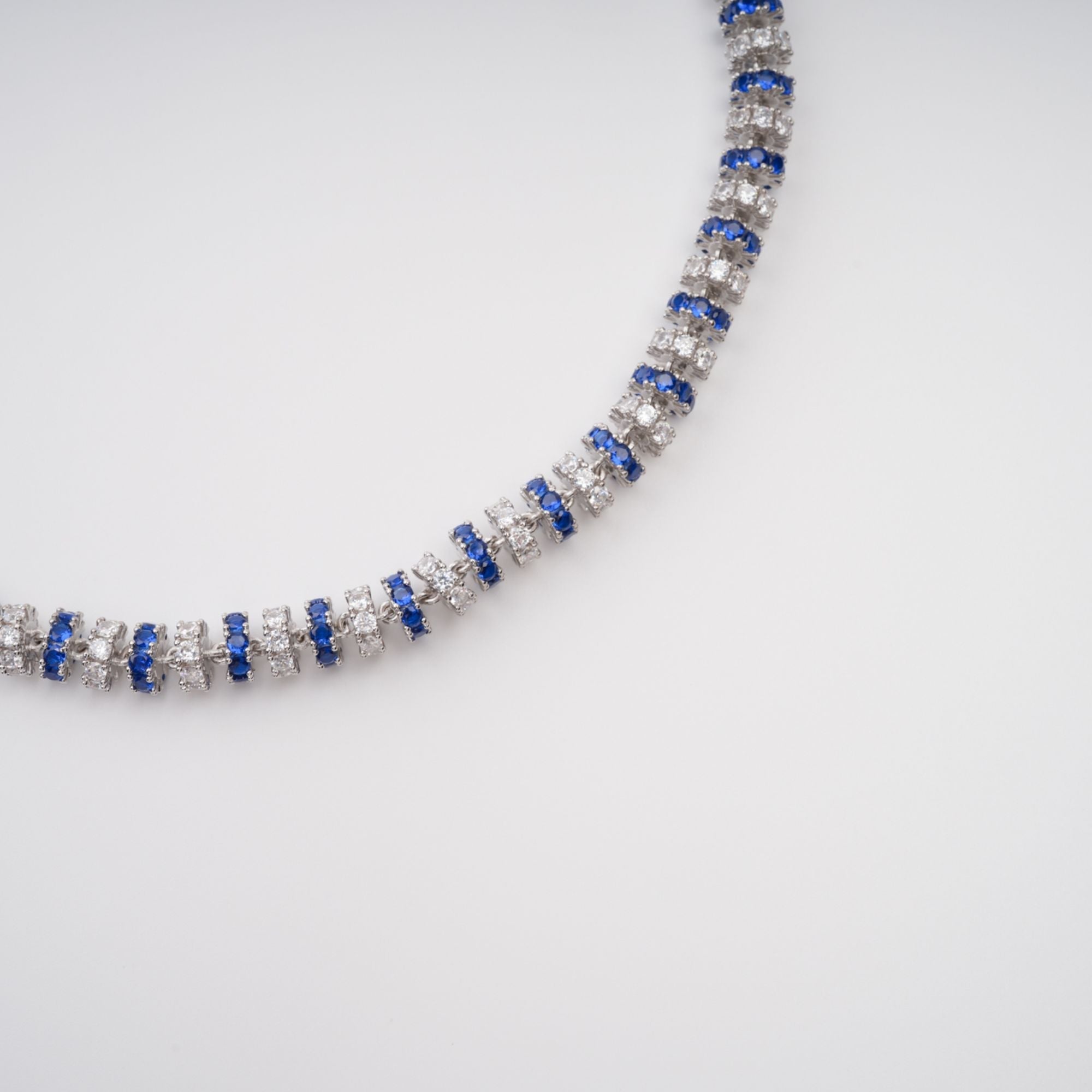 Sandrine Blue Crystal-Embellished Necklace Avalabel