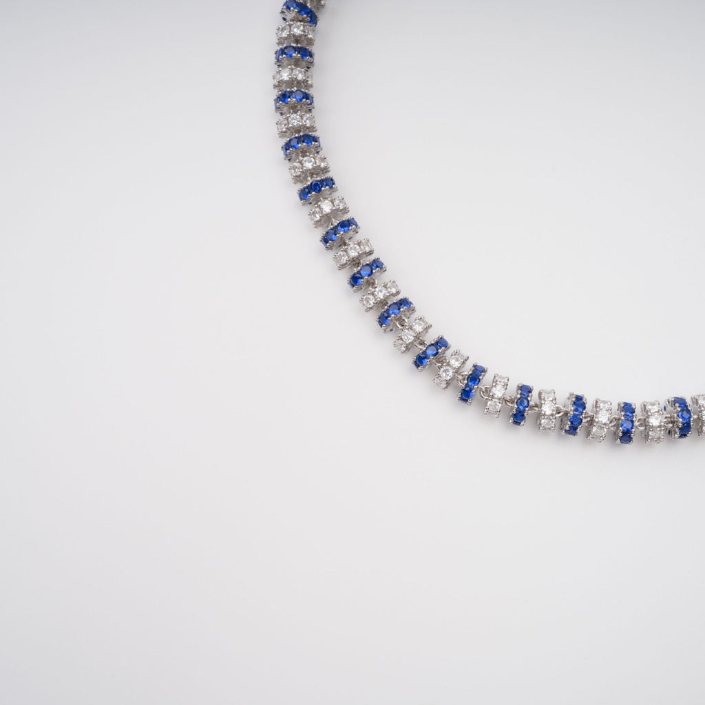 Sandrine Blue Crystal-Embellished Necklace Avalabel