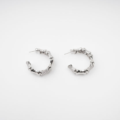 Léa Silver Tone Crystal Embellished Earrings Avalabel