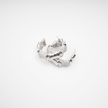 Léa Silver Tone Crystal Embellished Earrings Avalabel