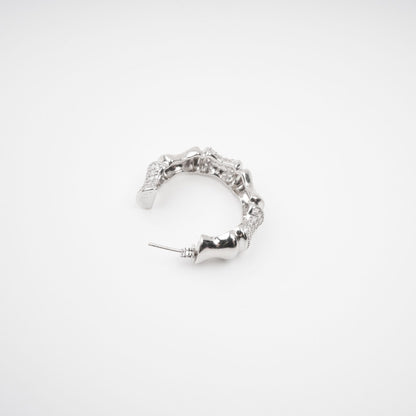 Léa Silver Tone Crystal Embellished Earrings Avalabel