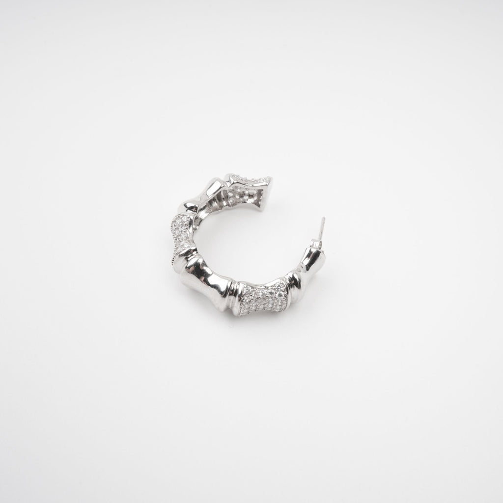 Léa Silver Tone Crystal Embellished Earrings Avalabel