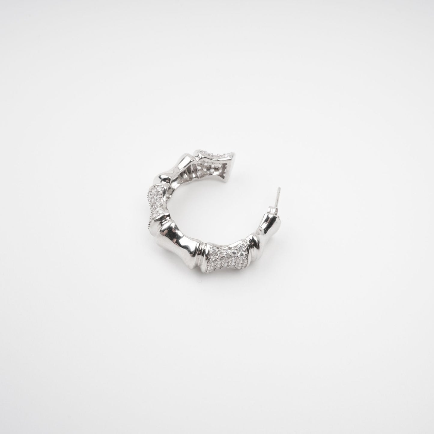 Léa Silver Tone Crystal Embellished Earrings Avalabel
