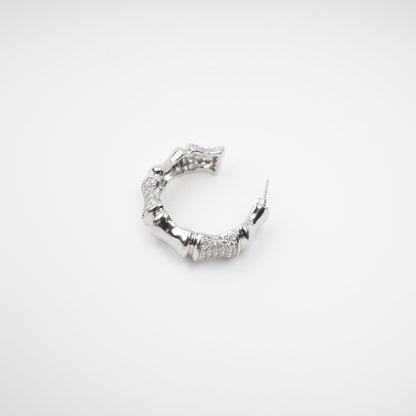 Léa Silver Tone Crystal Embellished Earrings Avalabel