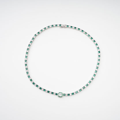 Héloïse Green Crystal Embellished Necklace Avalabel