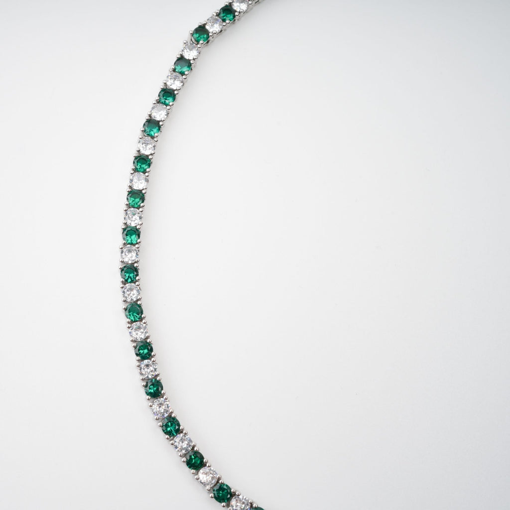 Héloïse Green Crystal Embellished Necklace Avalabel