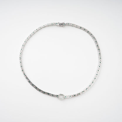 Héloïse Green Crystal Embellished Necklace Avalabel