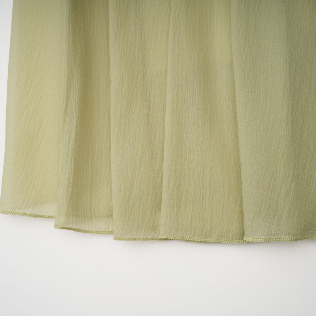 Matcha Ruffled Shirred Tulle Maxi Dress Avalabel