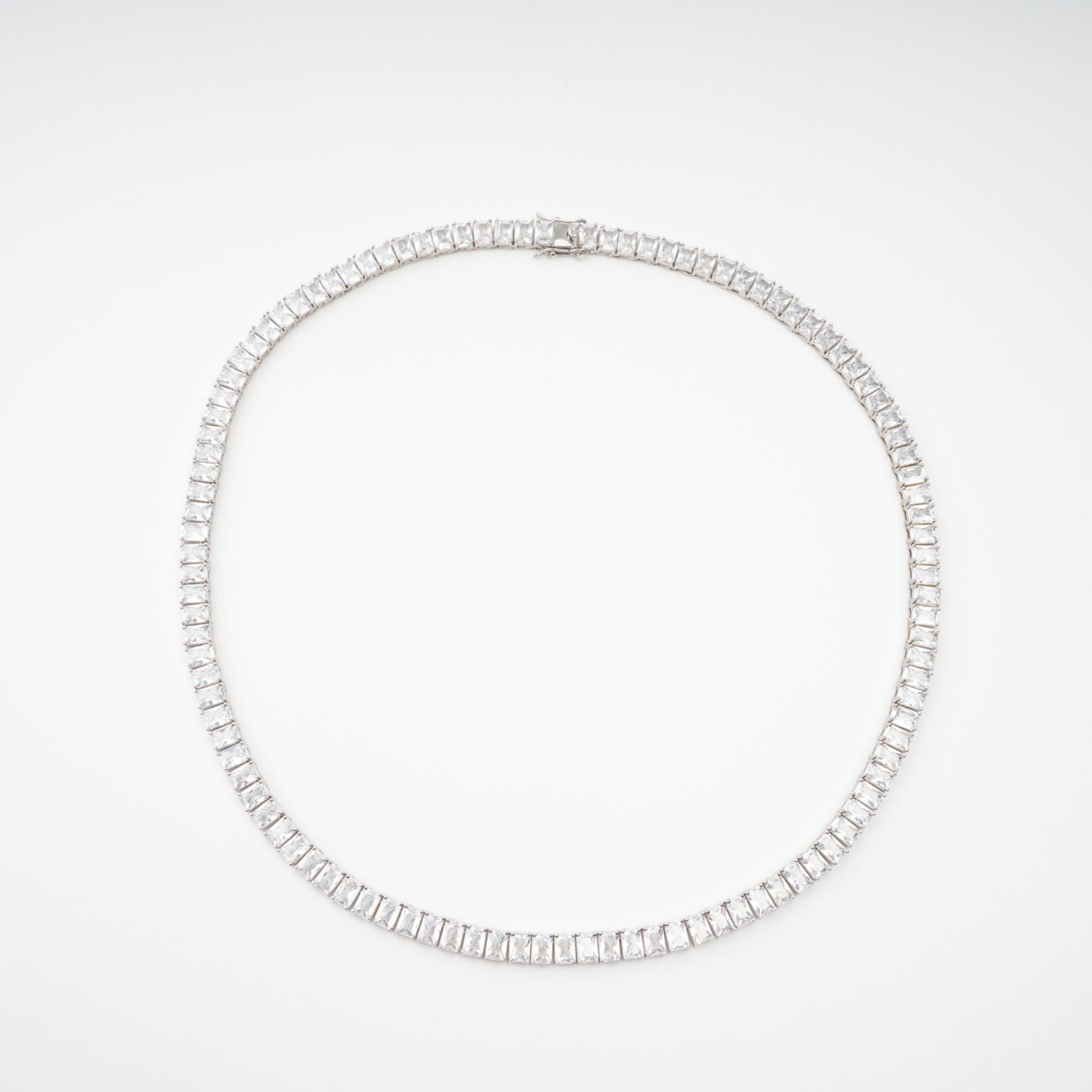 Florence Silver Tone Crystal Embellished Necklace Avalabel