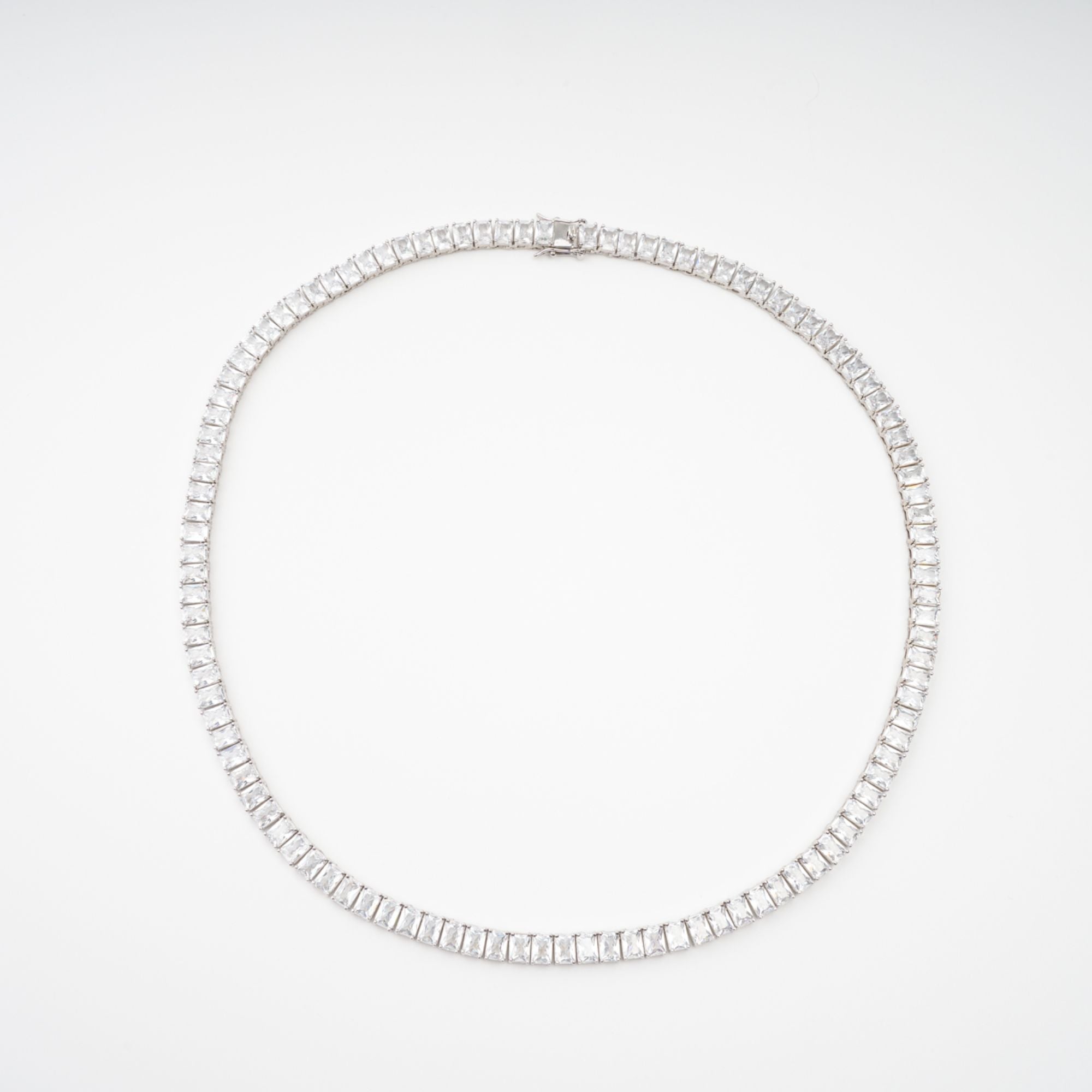 Florence Silver Tone Crystal Embellished Necklace Avalabel