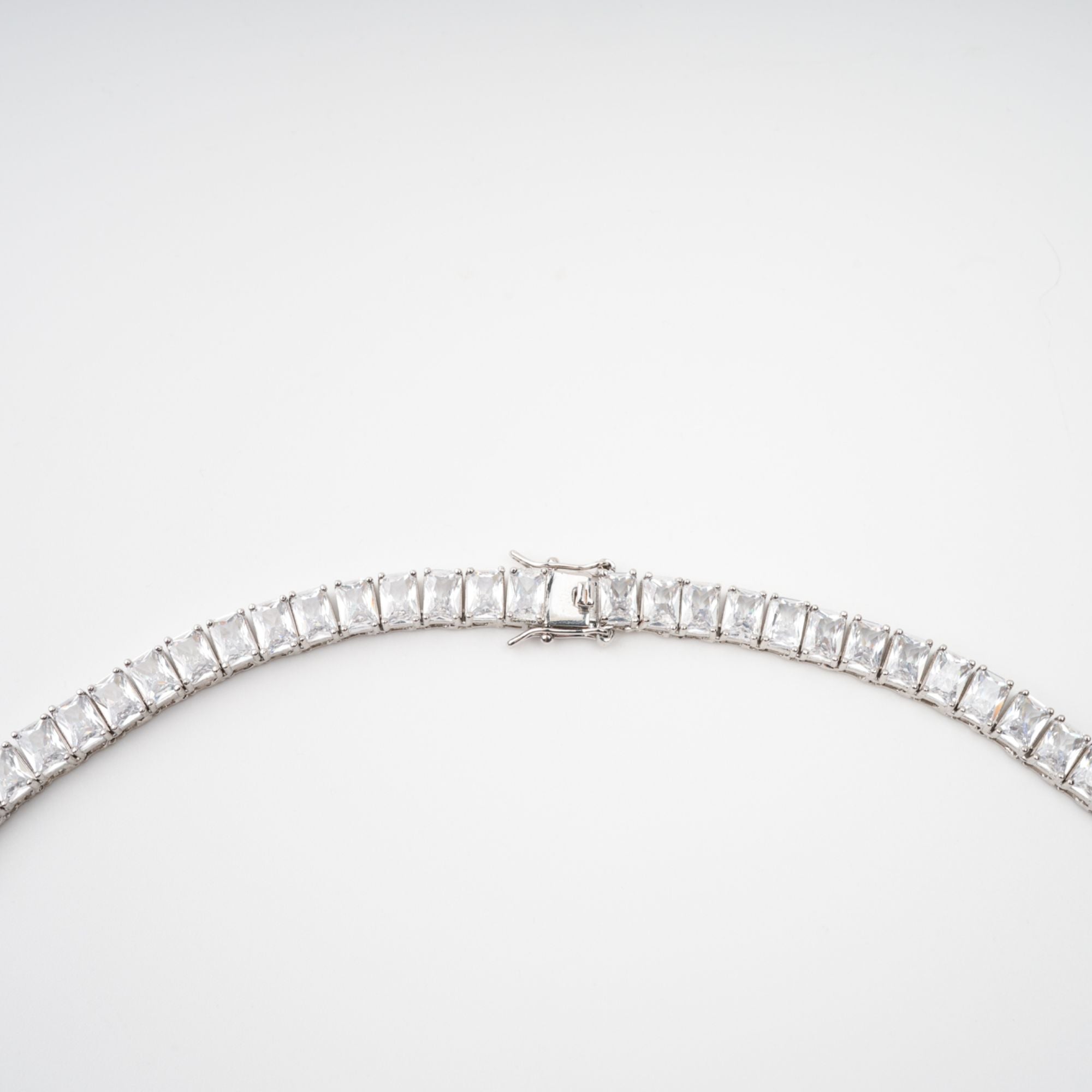 Florence Silver Tone Crystal Embellished Necklace Avalabel