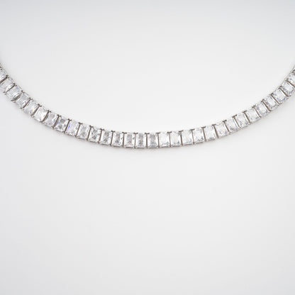 Florence Silver Tone Crystal Embellished Necklace Avalabel