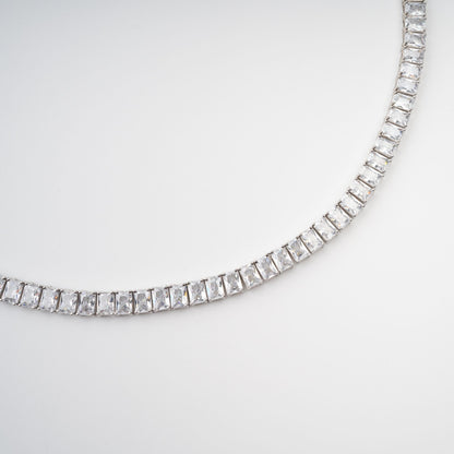 Florence Silver Tone Crystal Embellished Necklace Avalabel