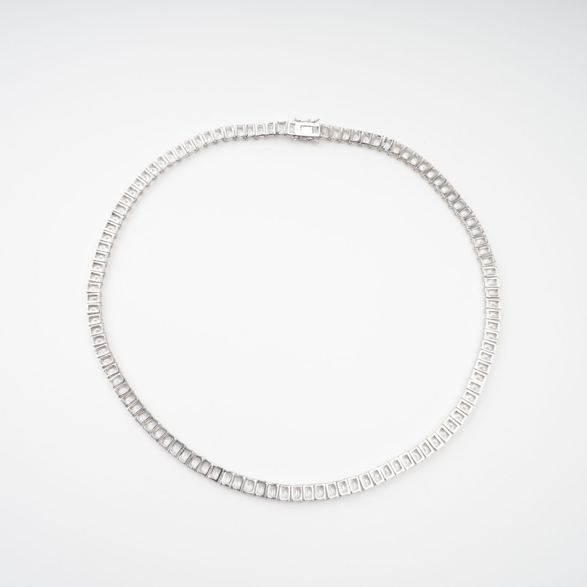 Florence Silver Tone Crystal Embellished Necklace Avalabel