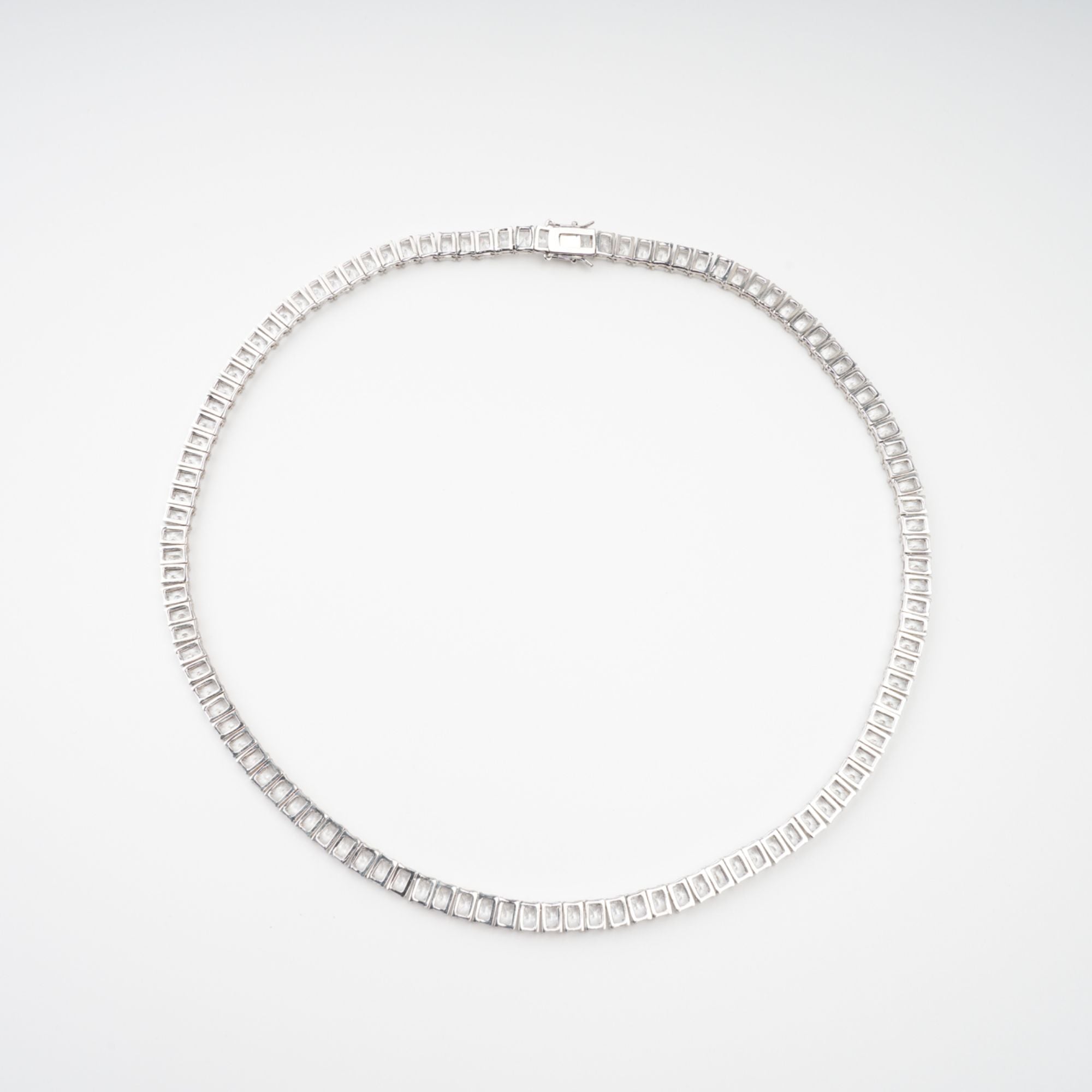 Florence Silver Tone Crystal Embellished Necklace Avalabel