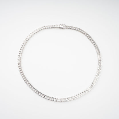Florence Silver Tone Crystal Embellished Necklace Avalabel