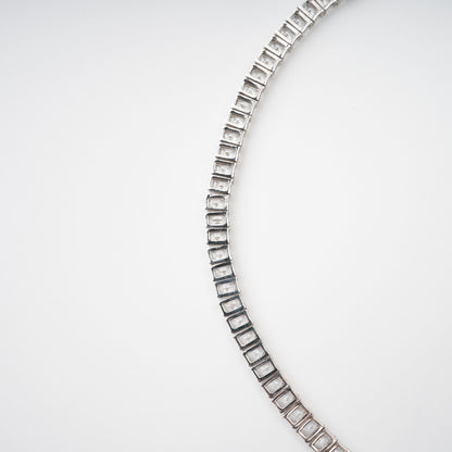 Florence Silver Tone Crystal Embellished Necklace Avalabel