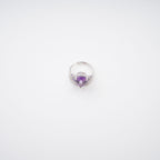 Eléonore Purple Pear Cut Gemstone Sterling Silver Adjustable Ring Avalabel