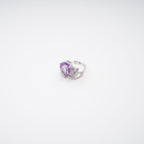 Eléonore Purple Pear Cut Gemstone Sterling Silver Adjustable Ring Avalabel