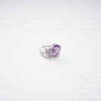 Eléonore Purple Pear Cut Gemstone Sterling Silver Adjustable Ring Avalabel
