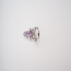 Eléonore Purple Pear Cut Gemstone Sterling Silver Adjustable Ring Avalabel