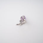 Eléonore Purple Pear Cut Gemstone Sterling Silver Adjustable Ring Avalabel