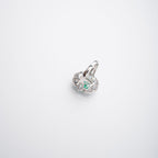 Clémence Green Emerald Cut Gemstone Sterling Silver Ring Avalabel
