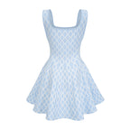 Hélène Patterned-Jacquard Sleeveless Mini Dress Avalabel